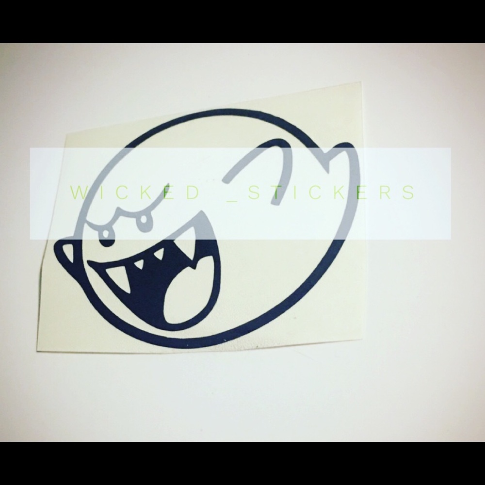 Super Mario boo decal